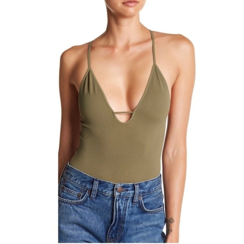 Free People Move Along Bodysuit (green, XS/S)